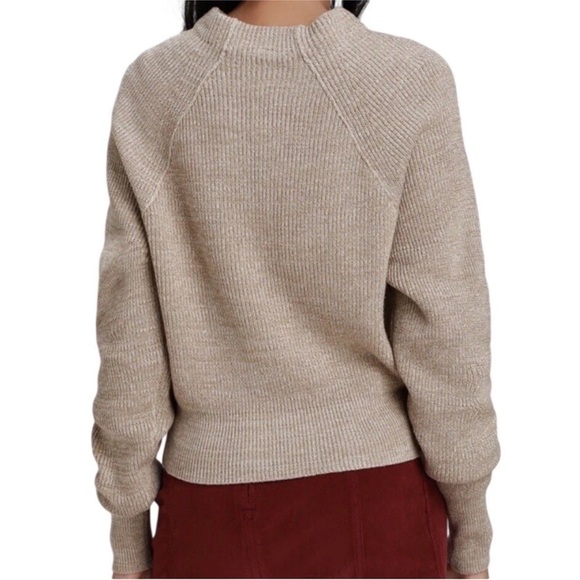 Free People Too Good Pullover Neutral Beige Extra Small Crewneck Pullover - Picture 10 of 10
